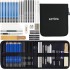 AETEXA 41 Drawing Set Sketch Kit, Sketching Supplies with Sketchbook, Graphite, and Charcoal Pencils, Pro Art Drawing Kit for Adults Teens Beginners Kids, ideal for Sketching Shading